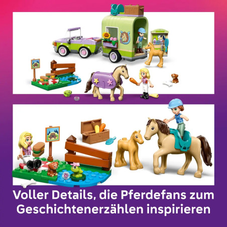 LEGO® Friends 42695 Pferd und Fohlen mit Pferdeanhänger