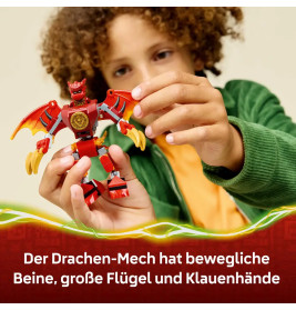 LEGO® NINJAGO 71851 Kais Drachen-Mech Battle Set