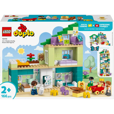 LEGO® DUPLO® 10470 Modernes Familienhaus mit Figuren – 3-in-1-Set