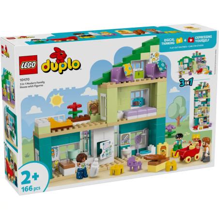 LEGO® DUPLO® 10470 Modernes Familienhaus mit Figuren – 3-in-1-Set