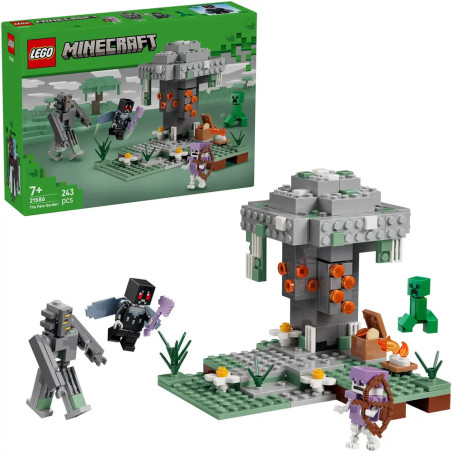 LEGO Minecraft Set Die Verlassene Mine mit Box, Baum, Figuren und Zubehör.