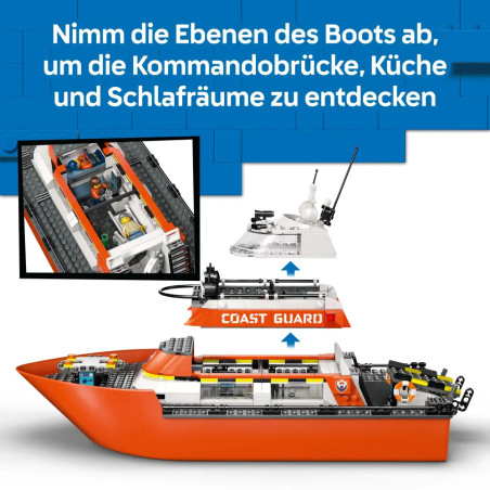 LEGO® City 60504 Rettungsboot der Küstenwache mit Hubschrauber