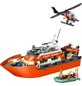 LEGO® City 60504 Rettungsboot der Küstenwache mit Hubschrauber