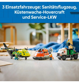 LEGO® City 60505 Kombinationsset mit Flugzeug, Wartungsfahrzeug und Luftkissenboot