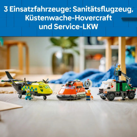 LEGO® City 60505 Kombinationsset mit Flugzeug, Wartungsfahrzeug und Luftkissenboot