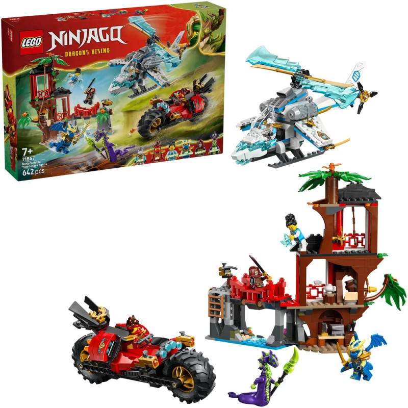 LEGO® NINJAGO 71857 Showdown am Baumhaus mit dem Ninja-Bike