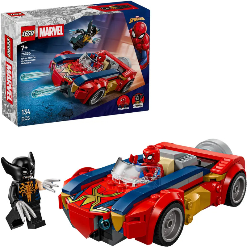 LEGO® Marvel Super Heroes™ 76336 Spider-Man Auto vs. Venomized Wolverine