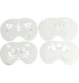 4 sort. Pvc Make up Schablonen 5×13,5 cm