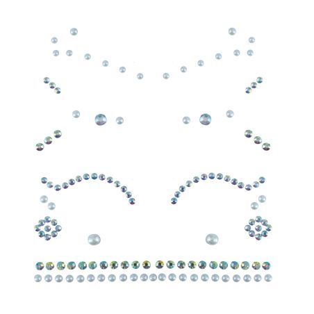 Brillanten Strasssteine fürs Gesicht, selbstklebend