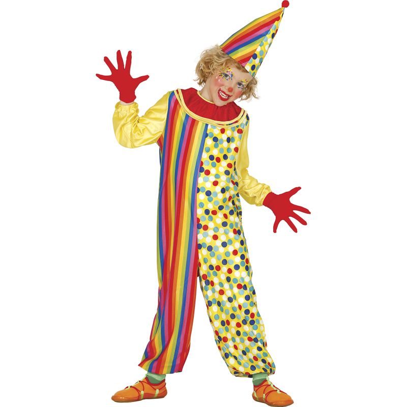 CLOWN KINDER KOSTÜM JUNGEN 7-9 JAHRE