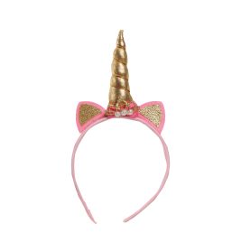 Einhorn Haarreif Gold für Kinder