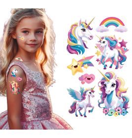 Einhorn Tattoos, 14×30cm Bogen