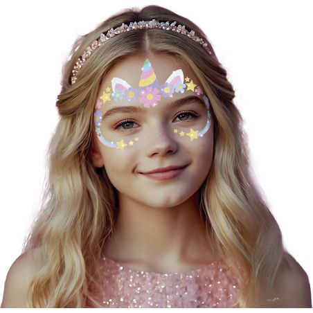 Einhornglitzer Aufkleber Gesicht