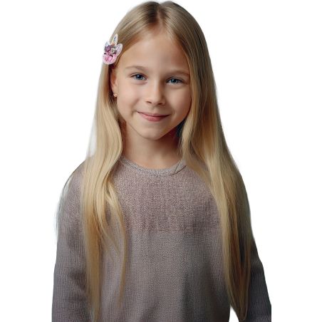 Einhornhaarclips (5 cm), 1 Stück- 6 Farben sortiert