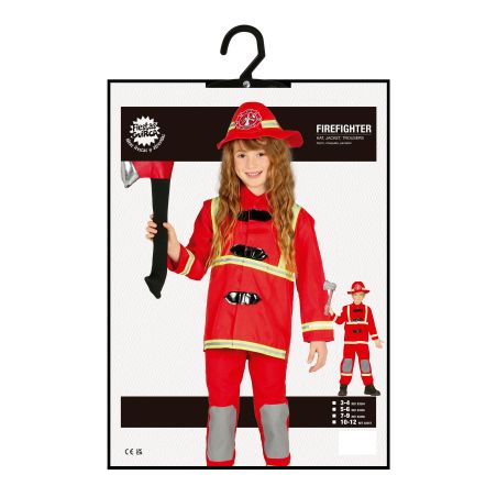 Feuerwehrmann kinder kostüm 3-4 jahre