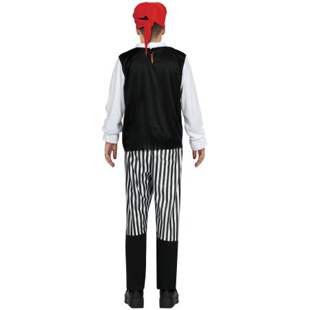 Gestreifter Pirat Kinder- kostüm7-9 jahre