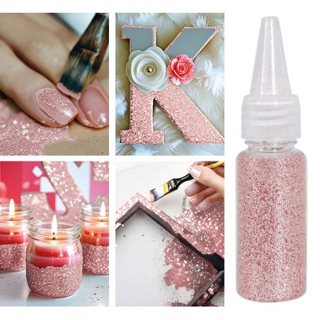 Glitter rosa, biolgisch abbaubar, 10g Flasche