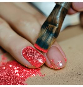 Glitter rot, biolgisch abbaubar, 10g Flasche