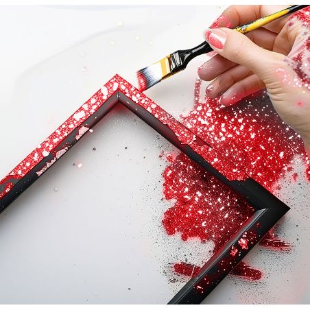 Glitter rot, biolgisch abbaubar, 10g Flasche