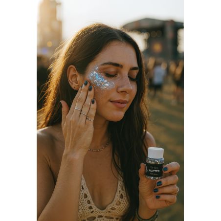 Glittergel silbergrob