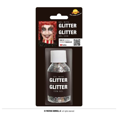 Glittergel silbergrob
