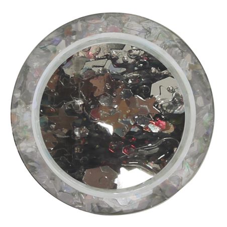 Glittergel silbergrob