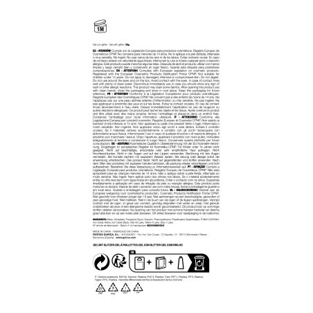 Glittergel silbergrob