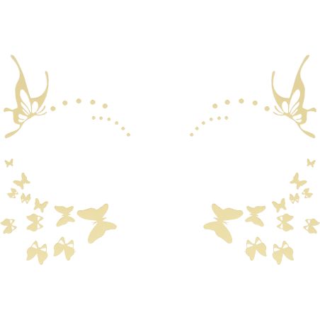 Goldene Schmetterlinge Tattoo