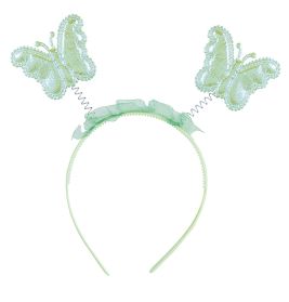 Grüner Schmetterling Haarreif und Flügel 35x40 cm