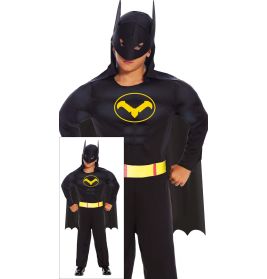 Schwarzer held kinder kostüm 10-12 jahre