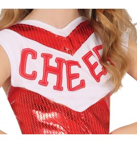 Rote Pailletten Cheerleaderin, Kinderkostüm,
