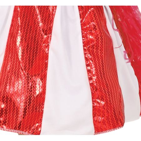 Rote Pailletten Cheerleaderin, Kinderkostüm,