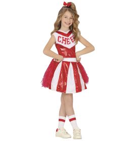 Rote Pailletten Cheerleaderin, Kinderkostüm,