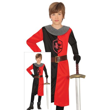 ROTER RITTER KINDER KOSTÜM 7-9 Jahre