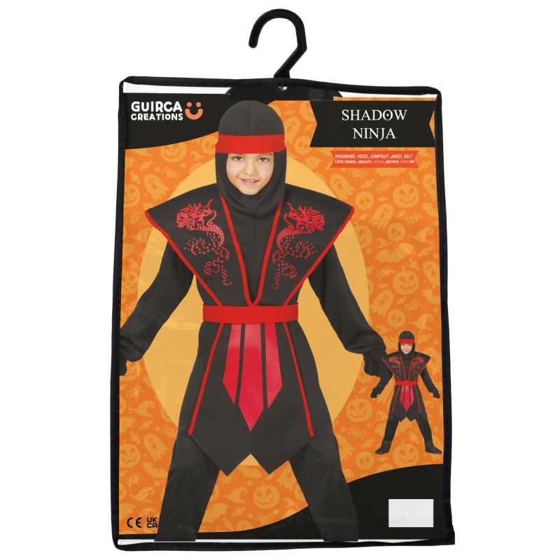 SCHATTEN NINJA KINDER KOSTÜM 10-12 JAHRE