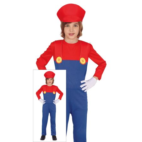 Super klempner kinder kostüm 7-9 jahre