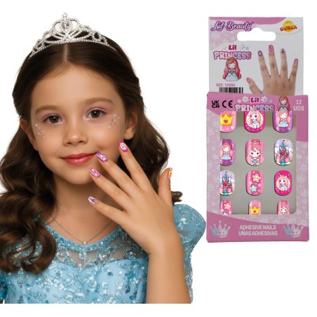 Kleine Prinzessin Kindernägel selbstklebend, 12 stck