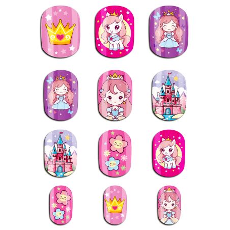 Kleine Prinzessin Kindernägel selbstklebend, 12 stck