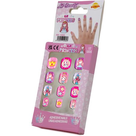 Kleine Prinzessin Kindernägel selbstklebend, 12 stck