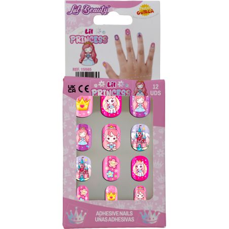 Kleine Prinzessin Kindernägel selbstklebend, 12 stck