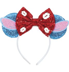 Paillettenohren mit Schleife Haarreif