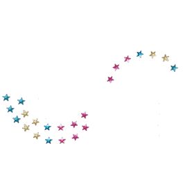 Sternförmge selbstklebende Strasssteine fürs Gesicht