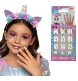Magisches Einhorn Kindernägel selbstkleb, 12 stck