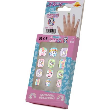 Magisches Einhorn Kindernägel selbstkleb, 12 stck