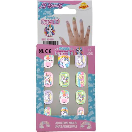 Magisches Einhorn Kindernägel selbstkleb, 12 stck