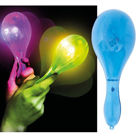 Maracas mit Licht 15 cm, sortiert