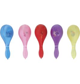 Maracas mit Licht 15 cm, sortiert