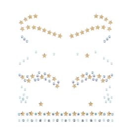 Silbersterne Strasssteine fürs Gesicht, selbstklebend