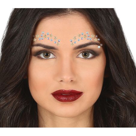 Silbersterne Strasssteine fürs Gesicht, selbstklebend