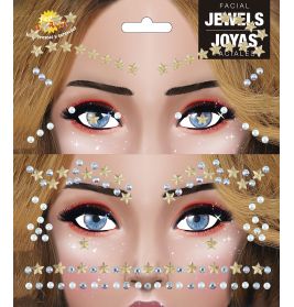 Silbersterne Strasssteine fürs Gesicht, selbstklebend